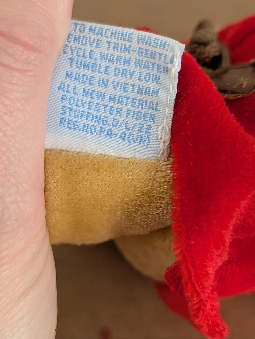 Vintage Eden Toys Paddington Bear Plush Toy, Red Coat & Blue Hat - Picture 9 of 10